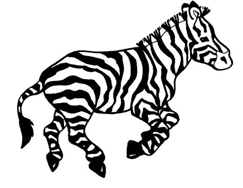 Zebra-omtrek afdrukken Kleurplaat - Kinderen Kleurplaat