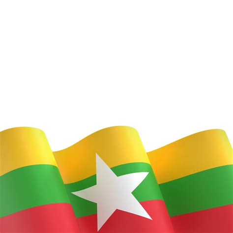 Myanmar flag design national independence day banner element transparent background png 11346939 PNG