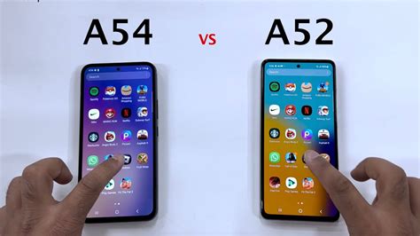 SAMSUNG A54 5G vs A52 5G - Speed Test - YouTube