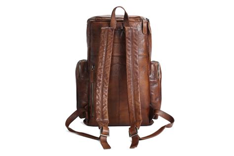 Oversized Vintage Leather Backpack, Travel Backpack MT06 | MoshiLeatherBag - Handmade Leather ...