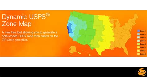 USPS Shipping Zone Map