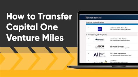 How To Transfer Capital One Venture Miles To Transfer Partners - YouTube