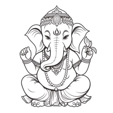 Ganesh Drawing PNG Transparent Images Free Download | Vector Files ...