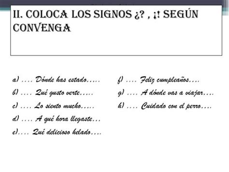 Uso de los signos de interrogación y exclamación