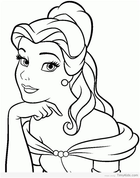 Disney Princess Coloring Page Belle