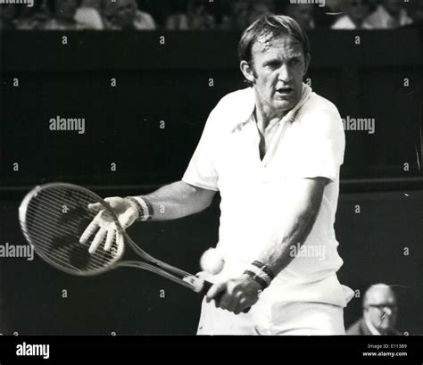 Jul. 07, 1975 - Wimbledon Tennis Championships Tokker V T Roche. Photo shows Tony Roche (Aust ...