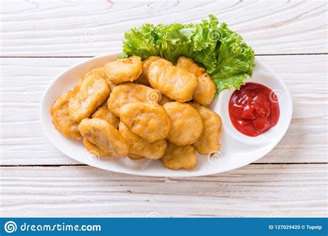 Chicken nuggets with sauce stock photo. Image of fast - 127029420