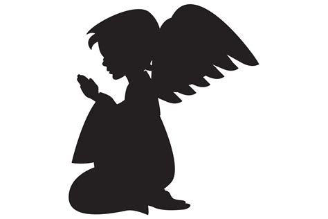 Praying Angels in Silhouette | Pre-Designed Photoshop Graphics ...