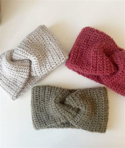 Crochet Brushed Twist Headband - Daisy Farm Crafts