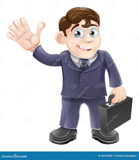 Happy Cartoon Business Man Stock Images - Image: 26010284