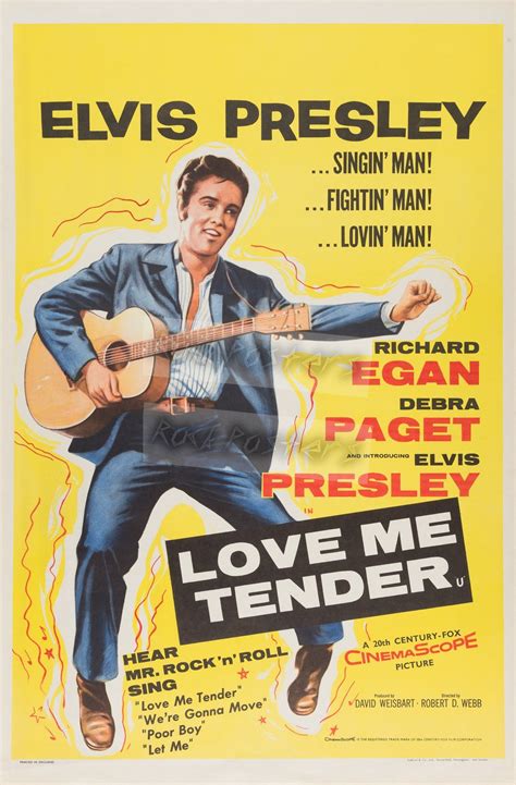 ORIGINAL ELVIS PRESLEY LOVE ME TENDER MOVIE POSTER - Rock Posters ... | Elvis love me tender ...