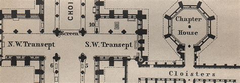 SALISBURY CATHEDRAL SALISBURY CATHEDRAL floor plan. Wiltshire 1910 old map