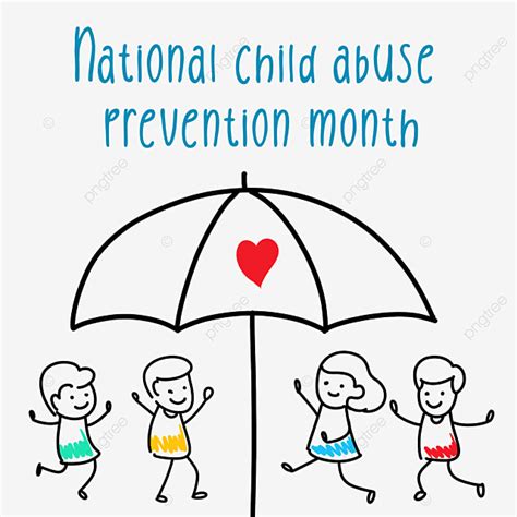 Child Abuse Prevention PNG Picture, National Child Abuse Prevention Month Cute Stick Cartoon ...