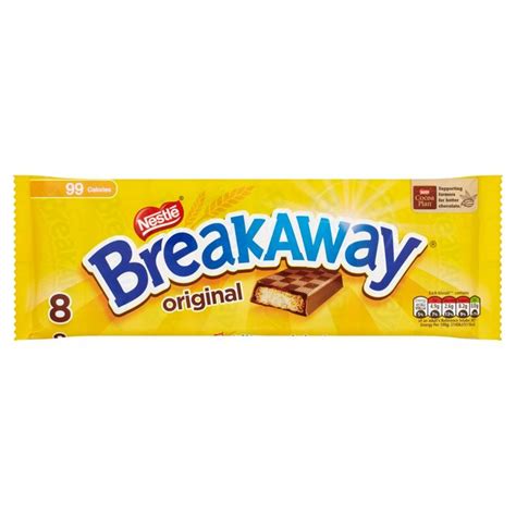 Morrisons: Breakaway Milk Chocolate Biscuit Bars 8 Pack 8 x 19g(Product Information)