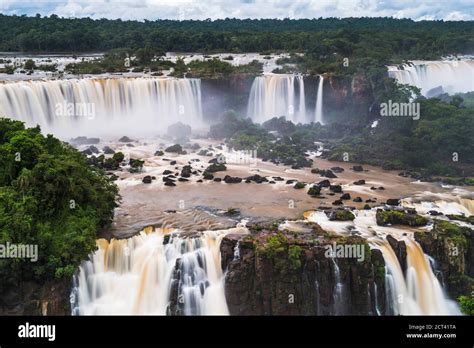 Iguazu Falls (aka Iguacu Falls or Cataratas del Iguazu), the Brazilian Side, Brazil Argentina ...