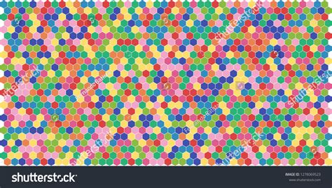 Hexagon Grid Background Texture Pattern Colorful Stock Vector (Royalty ...