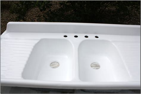 Double Farmhouse Sink With Drainboard - Sink And Faucets : Home Decorating Ideas #rZwe0no8oV