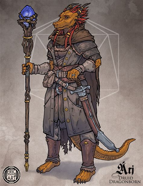 ArtStation - Dragonborn Druid - Character Art for D&D