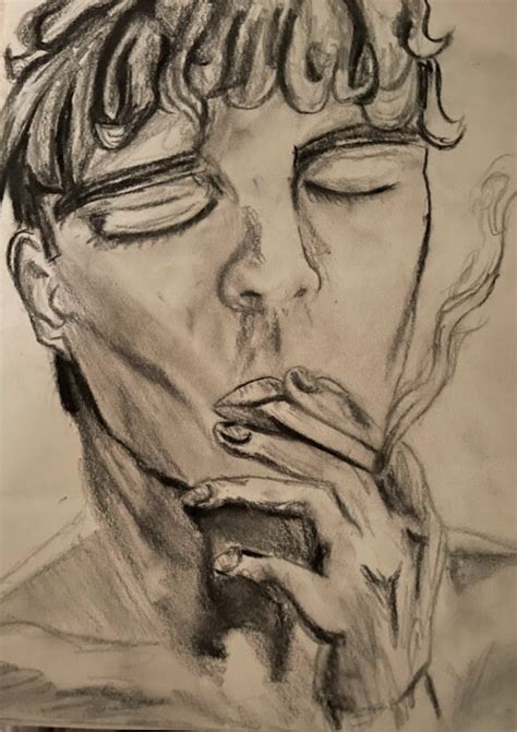 ArtStation - Portrait of man smoking