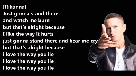 I Love The Way You Lie - Eminem Feat. Rihanna // Lyrics On Screen [HD] - YouTube