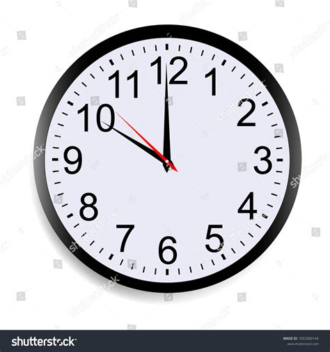 Round Clock Face Showing Ten Oclock Stock Vector (Royalty Free ...