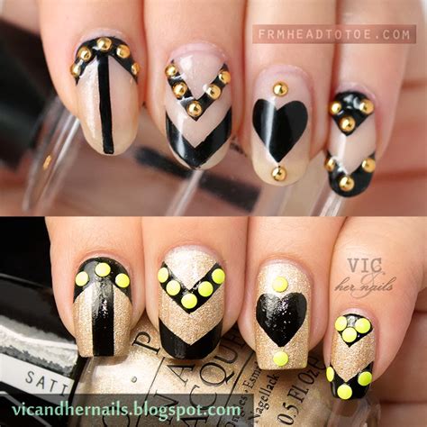 Vic and Her Nails: VicCopycat - Graphic Nail Art by Jessica Tong via From Head To Toe