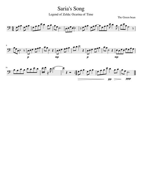 Saria's Song Sheet music for Trombone | Download free in PDF or MIDI ...