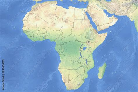 Blank Physical Map Of Africa