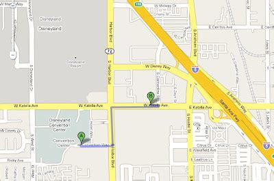 Friends of Jake go to Anaheim: Map of convention center, parking