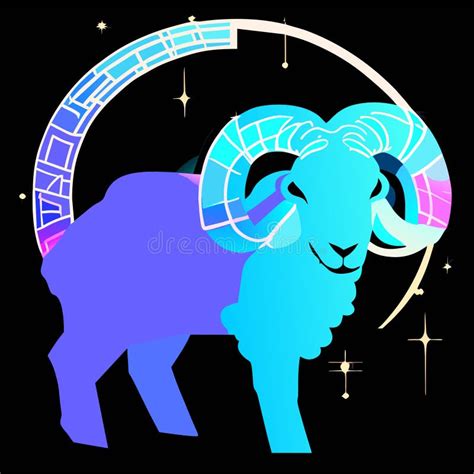 Zodiac Sign - Ram. Astrological Symbol. Vector Illustration Stock ...