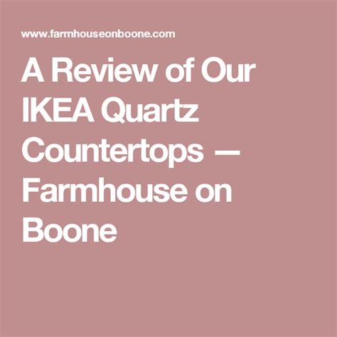 A Review of Our IKEA Quartz Countertops — Farmhouse on Boone Ikea Quartz Countertop, Butcher ...
