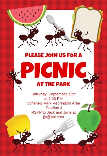 Company Picnic Invitation Template Database