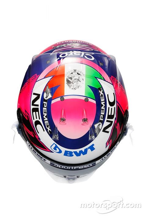 2019 helmet of Sergio Perez at Racing Point launch High-Res ...