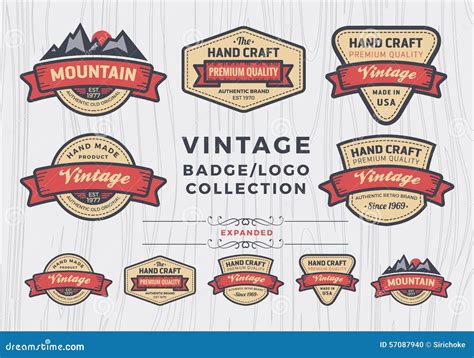 Vintage Logo Design,Retro Vintage Insignias Or Logo Types Set. Vector Design Elements, Business ...