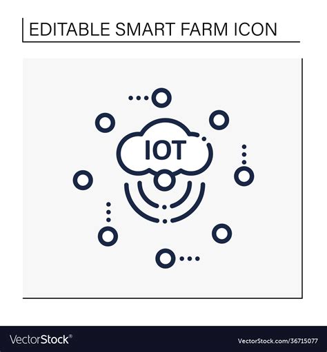 Iot sensors line icon Royalty Free Vector Image