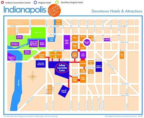 Map Of Downtown Indianapolis Attractionsconvention Center Map | Wells ...