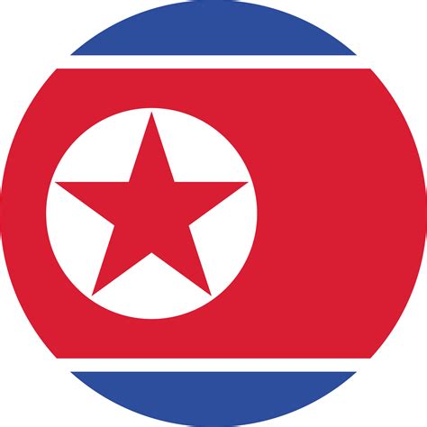 Circle flag of North Korea. 11571335 PNG