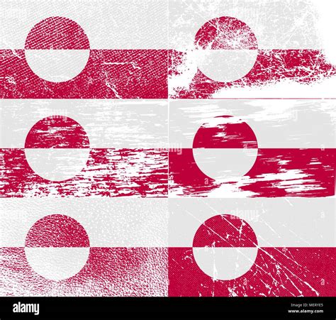 Flag of Greenland with old texture. Vector illustration Stock Vector Image & Art - Alamy