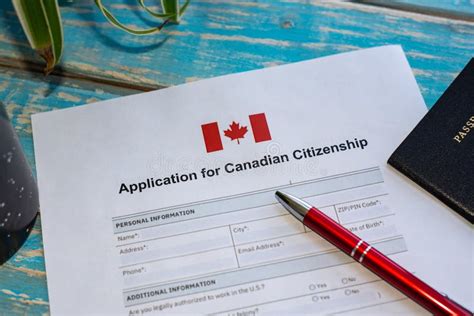 Application for Canadian Citizenship Stock Photo - Image of visa, workers: 177270830