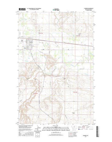 MyTopo Chinook, Montana USGS Quad Topo Map