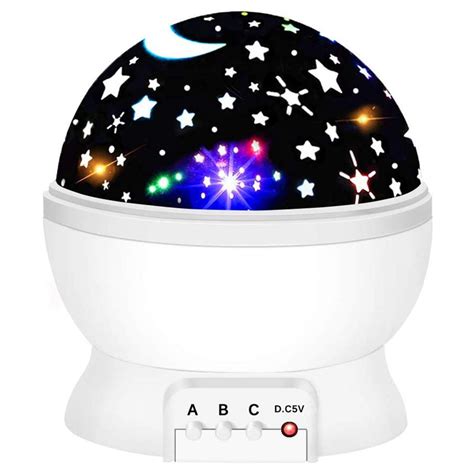 3D Star Projector Lamp, 360 Degree Star Night Light Romantic Room Rotating Cosmos Star Projuctor ...