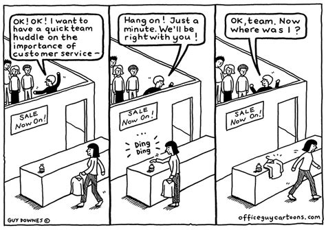 Team Huddle - Office Guy Cartoons