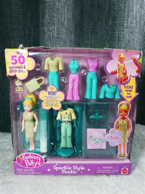 Vtg Mattel 2002 Fashion Polly Pocket Sparkle Style Studion POLLY Green ...