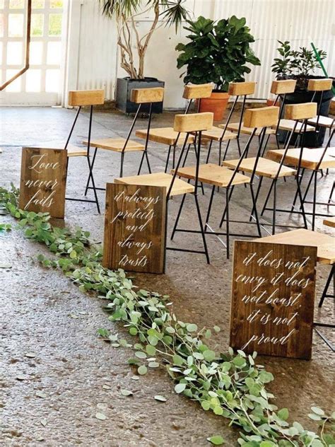 Wedding Aisle Signs You're Looking For: "Love Never Fails" - Ceremony | Wood wedding signs ...