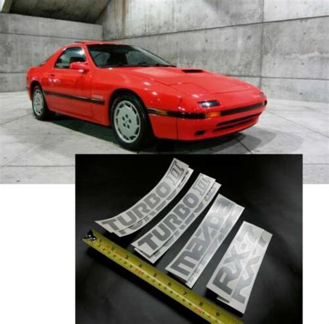 1987 1988 2ND GEN FC MAZDA RX7 TURBOCHARGED RX-7 TURBO II 2 DECALS ...