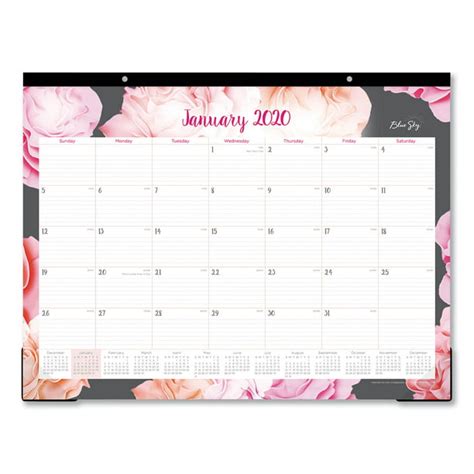 Blue Sky 2020 Monthly Desk Pad Calendar, 22" x 17", Joselyn - Walmart.com - Walmart.com