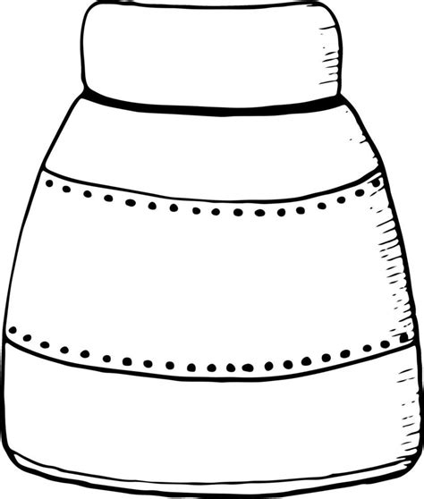 Ceramic vase vector illustration in simple minimalist style, Black and white line drawing ...