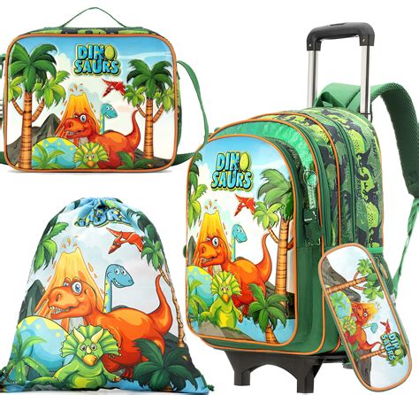 Buy Rolling Backpack for Boys 5 in 1 Elementary Student School ...