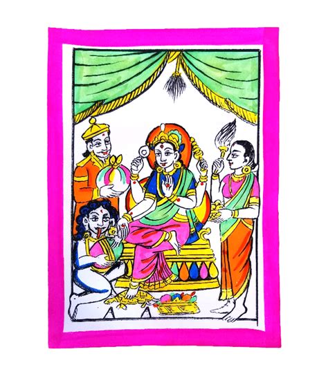 Hand Painted Picture - Laxmi - Celebrate Tihar Traditionally | Foomantra