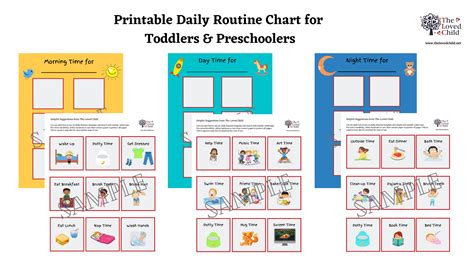 FREE Printable from TLC: Daily Routine Chart for Toddlers and ...